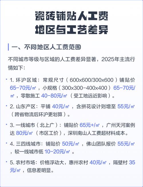 瓷砖铺贴人工费与施工工艺对比实拍图