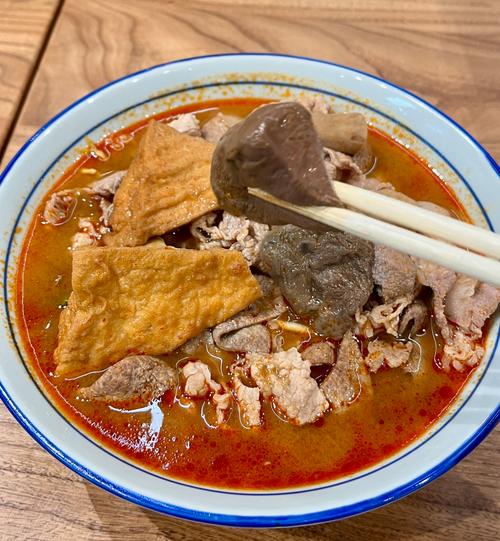 厦门沙茶面配料猪肝瘦肉特写
