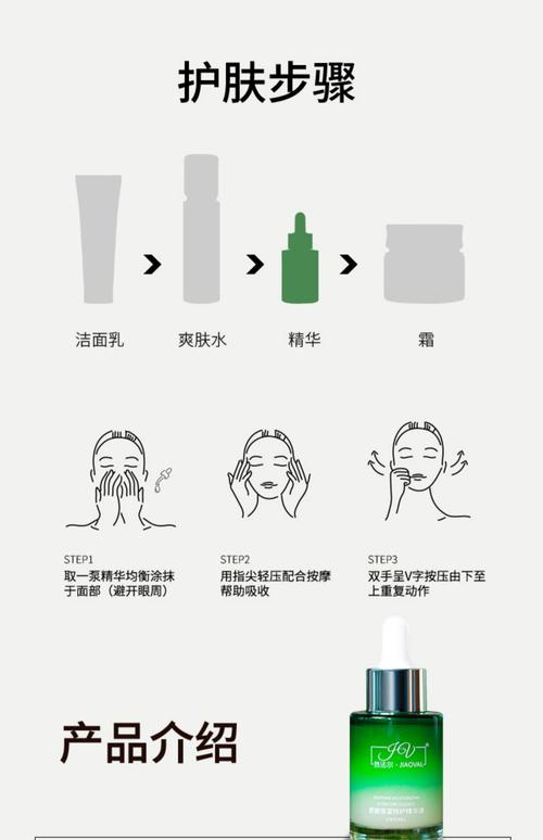 精华液在护肤步骤中的使用顺序示意图