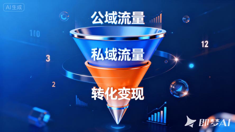私域流量与公域流量对比概念图