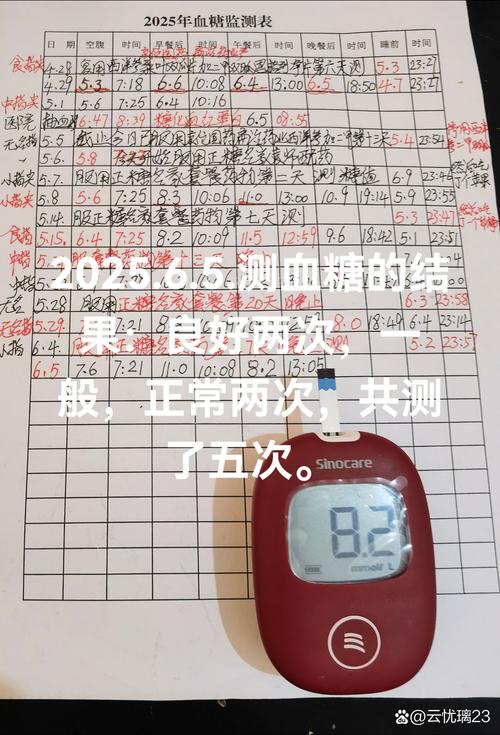 宠物糖尿病血糖监测手写记录表