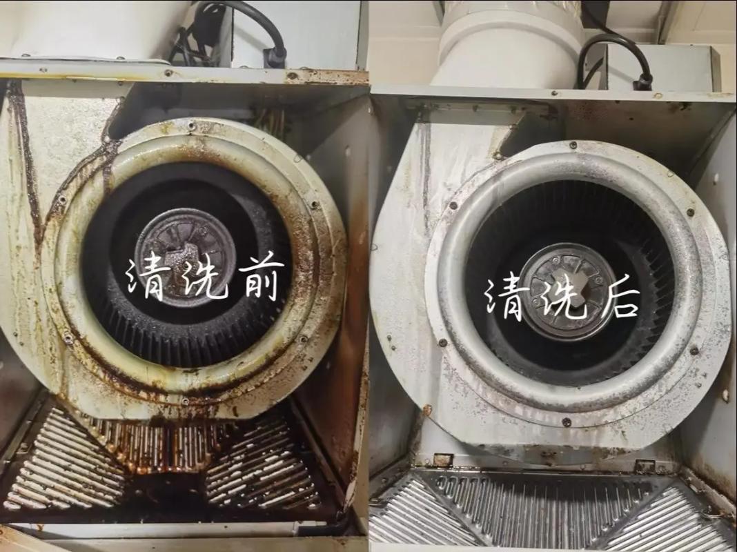 厨房抽油烟机滤网深度清洁周期对比示意图