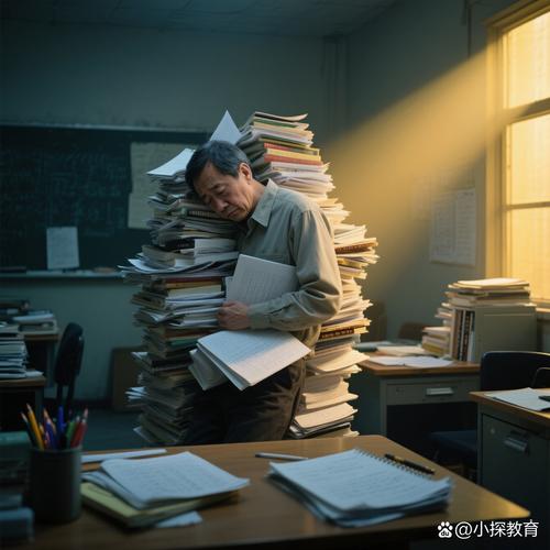 班主任疲惫地坐在空荡的教室里