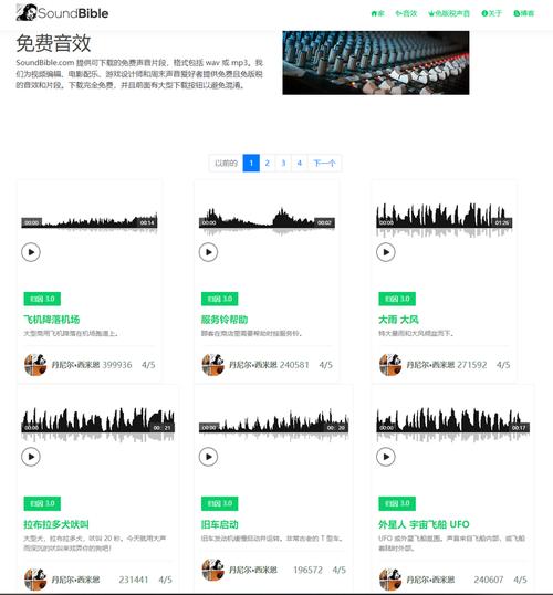 音效素材网站商用授权协议页面截图