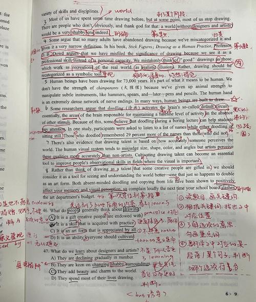 GRE阅读错题逻辑整理手写笔记