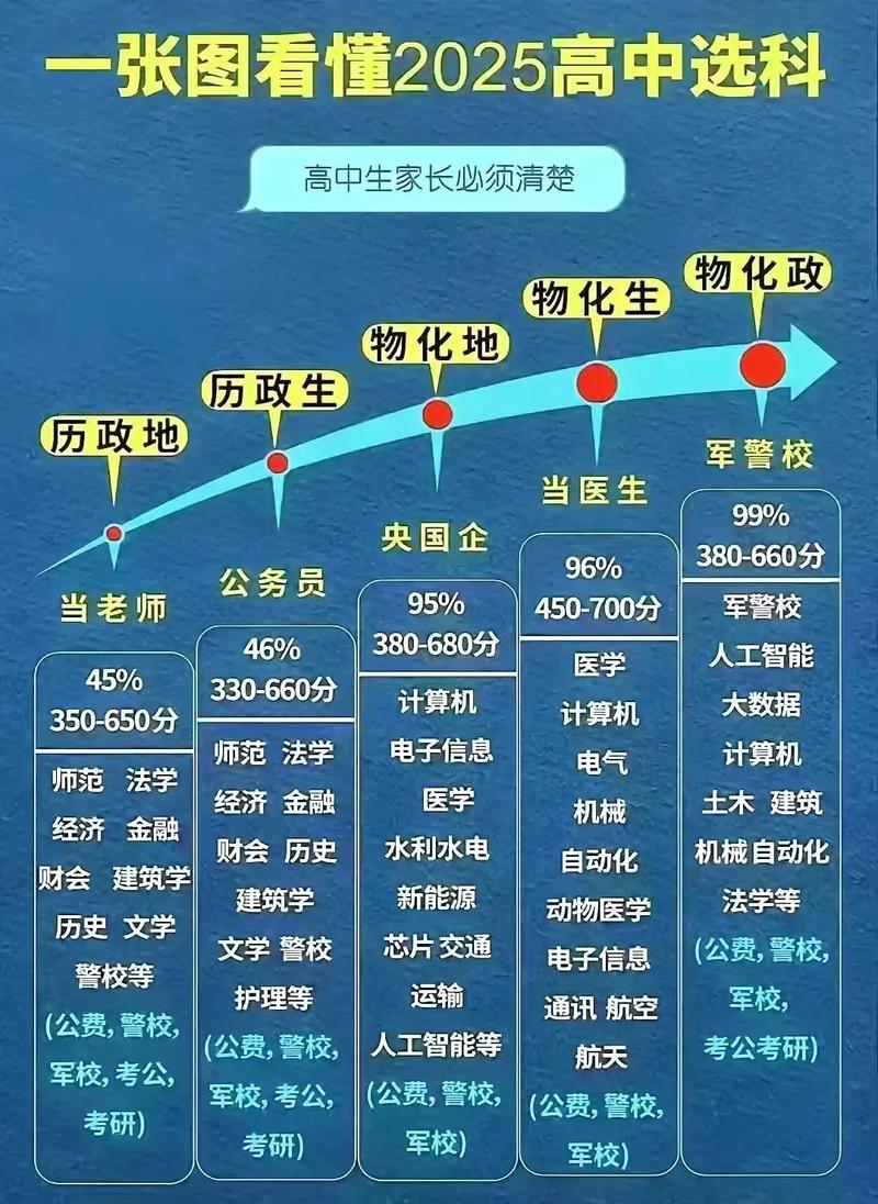 新高考选科组合规划示意图