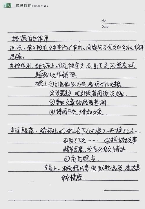 初中语文现代文阅读段落作用错题页面