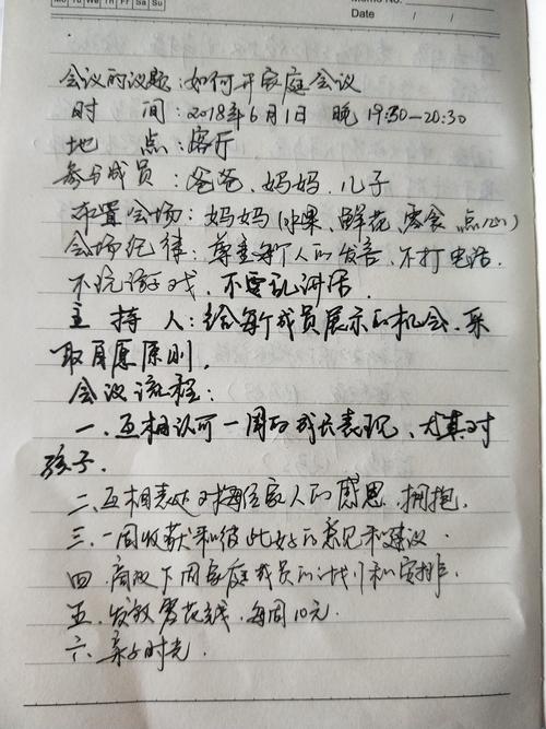 家庭围坐讨论写规则的手写白板场景