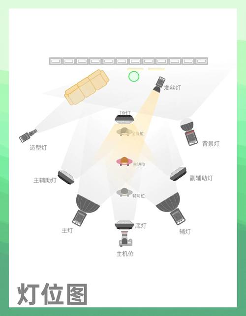 应届生线上面试机位灯光布置示意图
