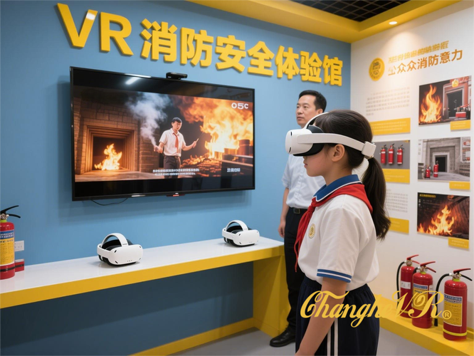 VR校园火灾逃生模拟系统学生体验