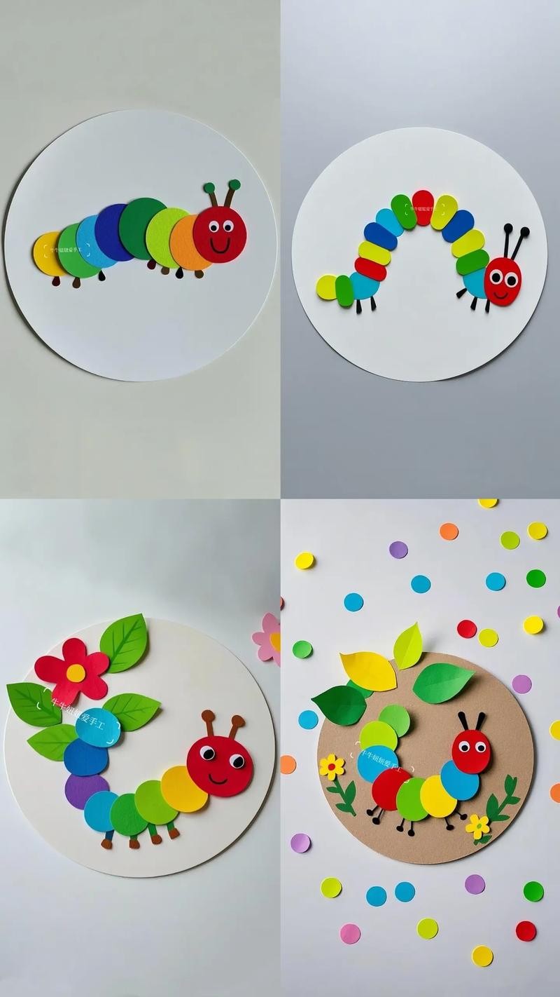 幼儿园手工5分钟快速制作毛毛虫