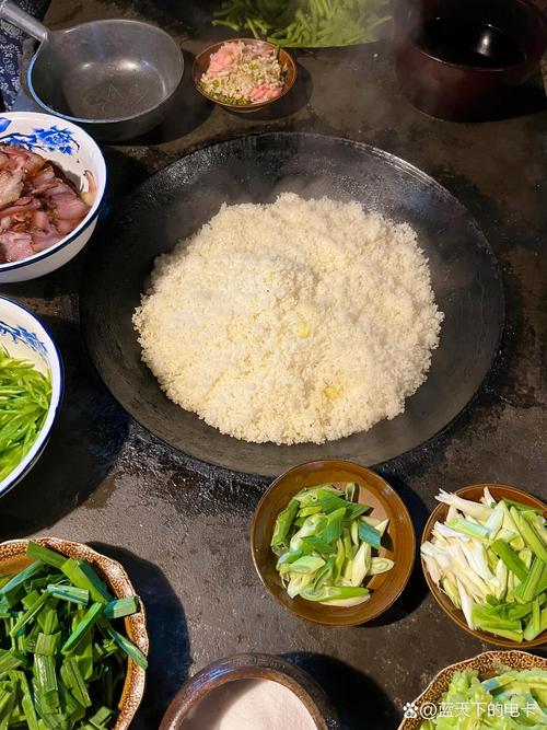 南漳九集镇农家柴火灶台饭