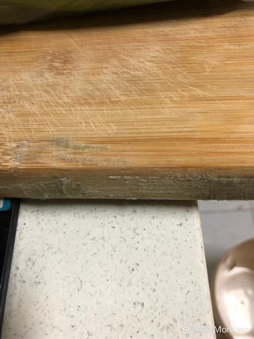 开裂长霉的木质切菜板实拍