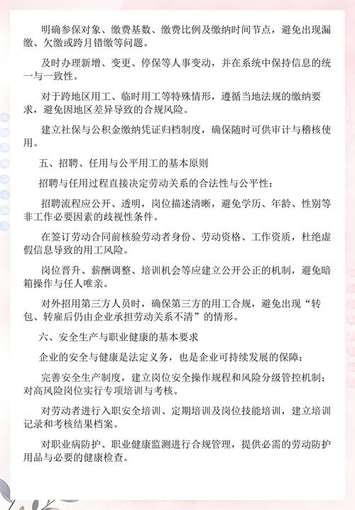 企业劳动用工合规巡查流程对照表