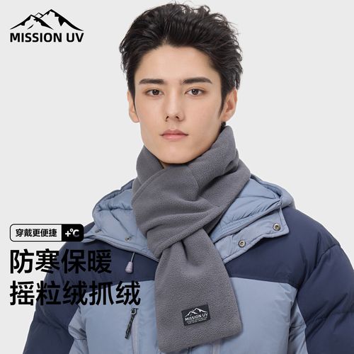 折叠后放在随身包中的抓绒保暖围脖实拍