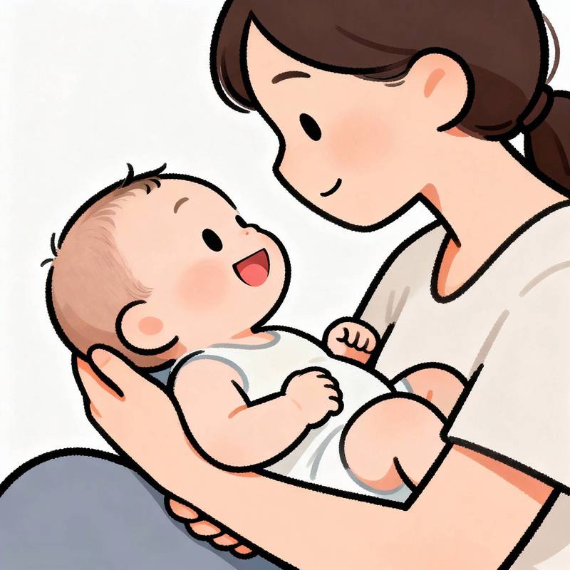 母婴亲密拥抱安抚宝宝场景图