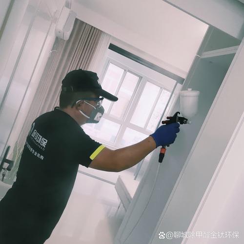 专业除甲醛工人喷涂药水施工