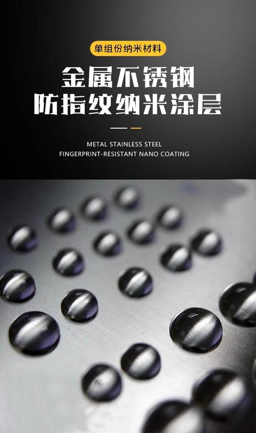 手机壳纳米防指纹涂层表面微观结构示意图