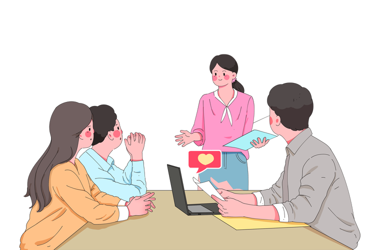 应届毕业生求职面试心态调整插画