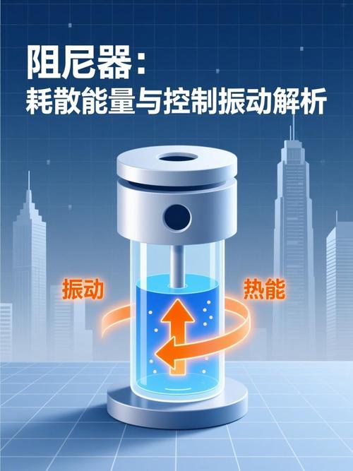机械振动阻尼耗能能量转换示意图