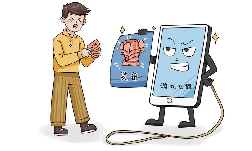 家长阻止孩子游戏充值情景漫画