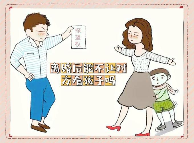 离婚后子女探望权交接场景示意图