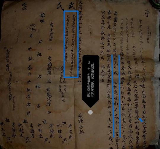 农村宗族纠纷泛黄卷边老族谱