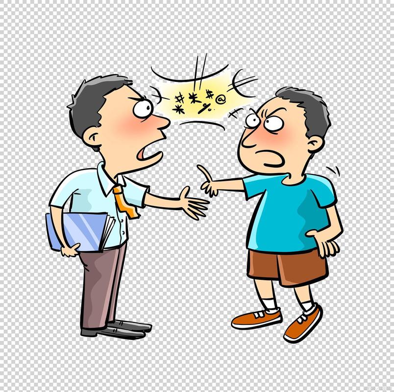 逻辑谬误卡通海报辩者吵架