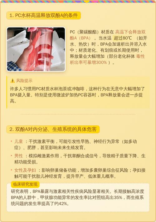 不同材质便携水杯耐热性与BPA析出风险对比示意图