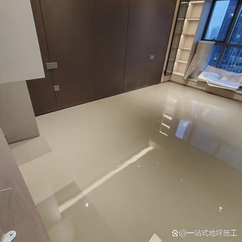 我家客厅完工后清水混凝土地面实景