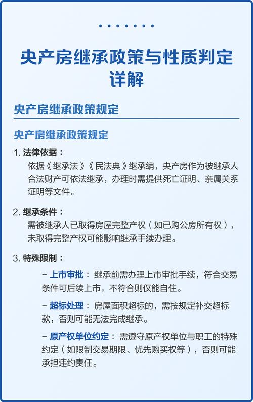 北京特殊房产继承政策整理对照表