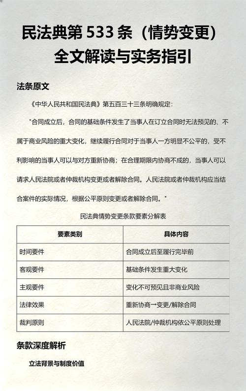 民法典情势变更条款原文截图