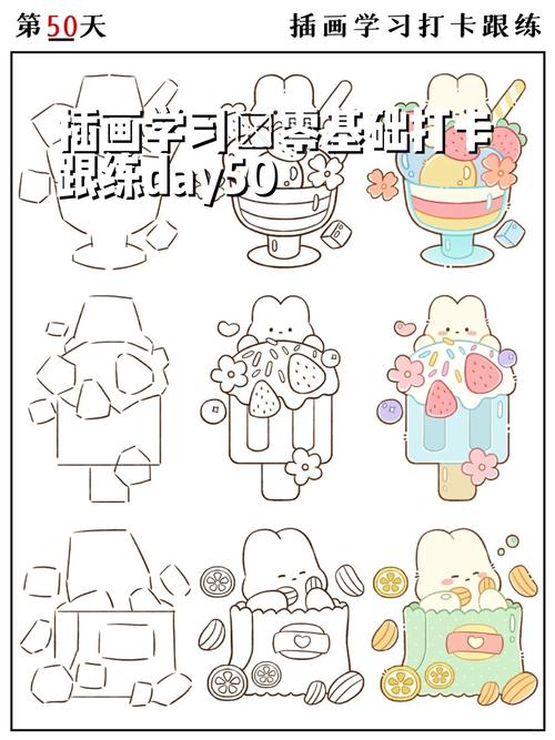 零基础每日绘画练习打卡成果展示