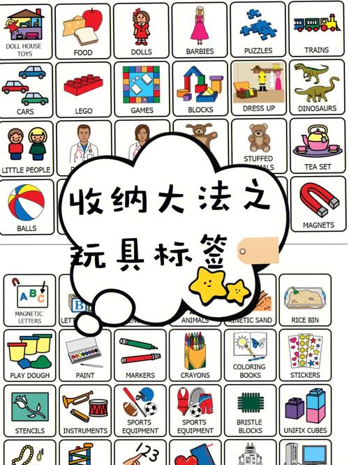 儿童玩具分类收纳回家地图标签