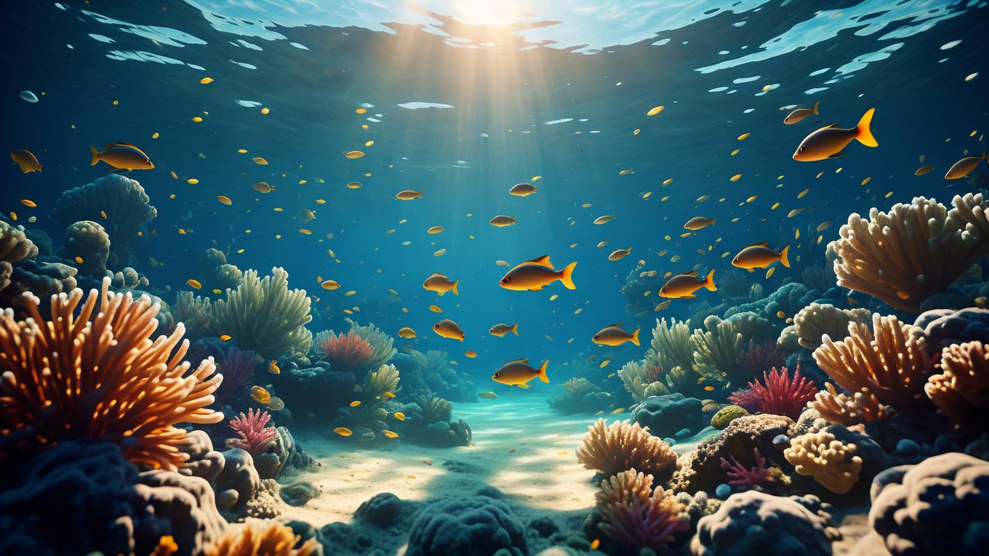 珊瑚礁水下生态全景