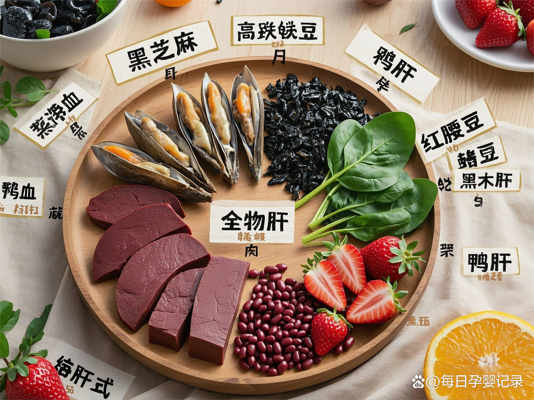 适合孕期补铁的新鲜食材实拍图