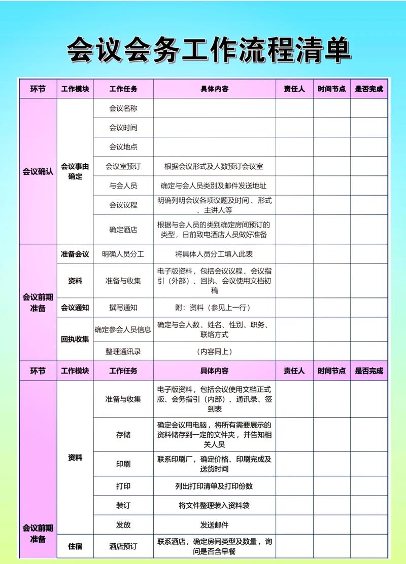 职场员工整理会议待办事项表格场景