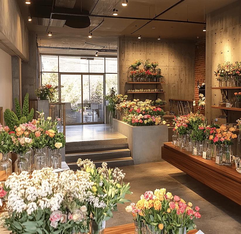 小型花艺工作室田园风墙面实景