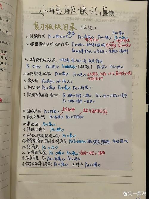 语文试卷散文阅读错题整理手写笔记