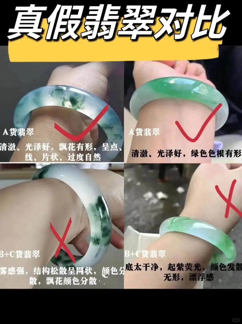 翡翠手镯自然光与打光对比