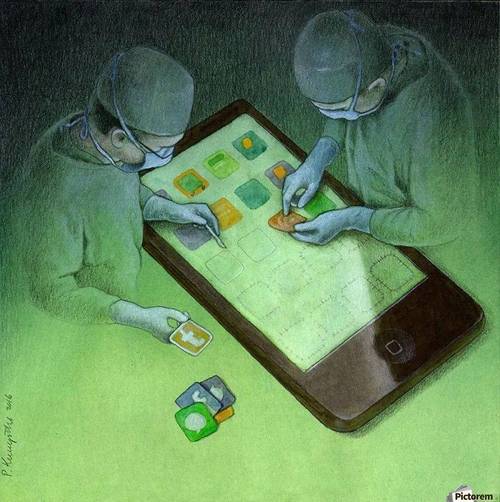 科研人员被影响因子捆绑夸张讽刺插画