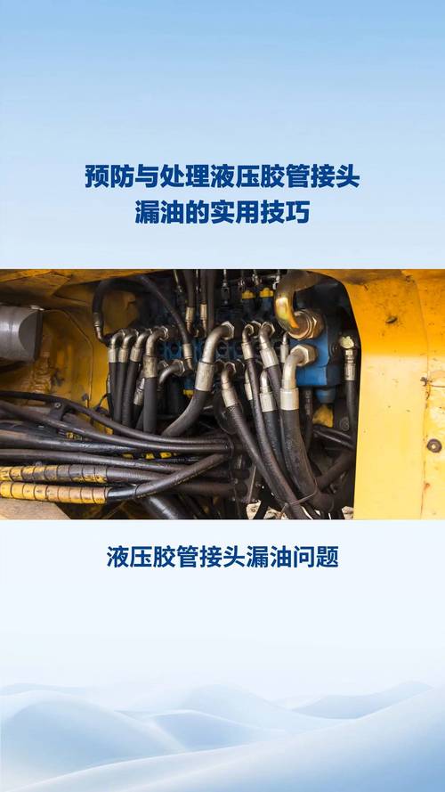 工厂液压系统工业接头渗漏现场