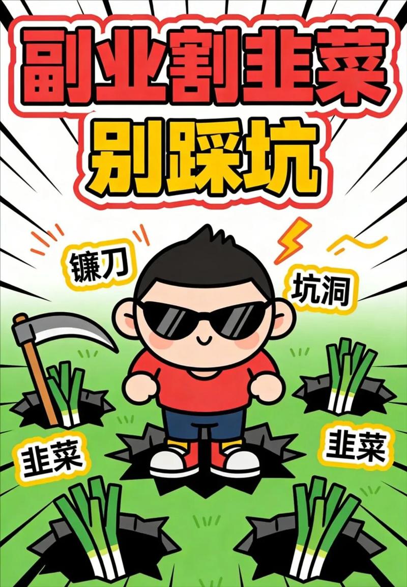 朋友圈割韭菜副业赚钱宣传截图