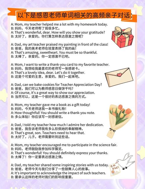 小学英语不同场景感谢用语对照表