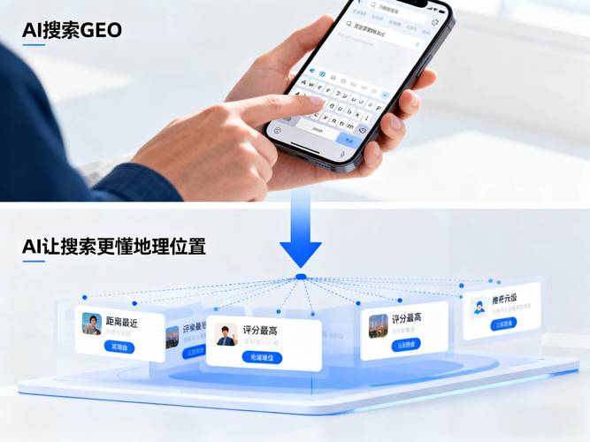 GEO引导的AI搜索用户转化路径示意图