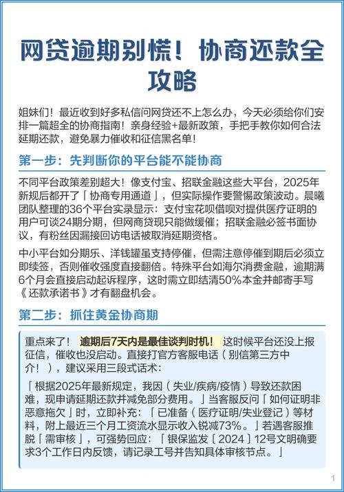 网贷逾期法律协商减免还款方案截图