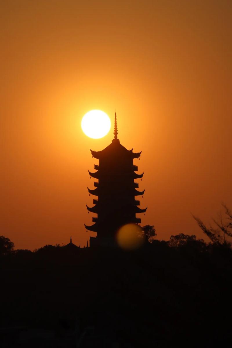 北帝庙与日落平台:长焦的压缩魔法