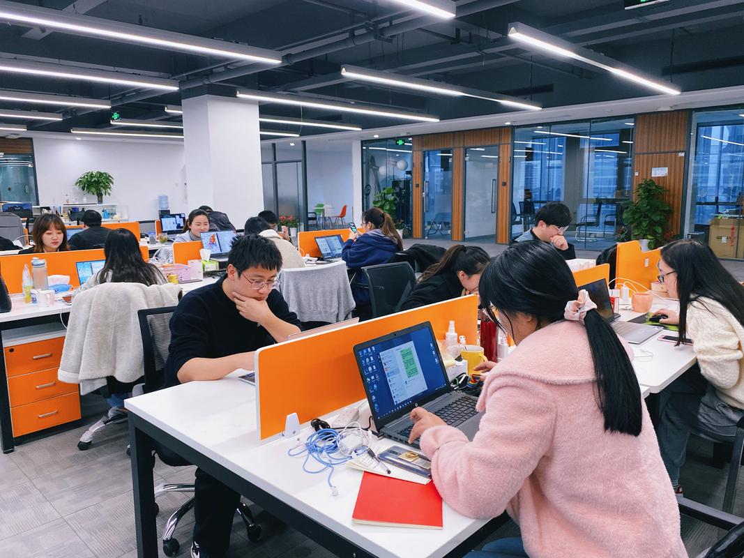 创业公司开放式办公环境年轻团队