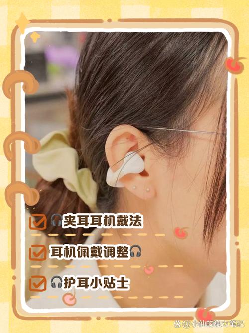 戴眼镜人群无线耳机舒适佩戴角度示意图