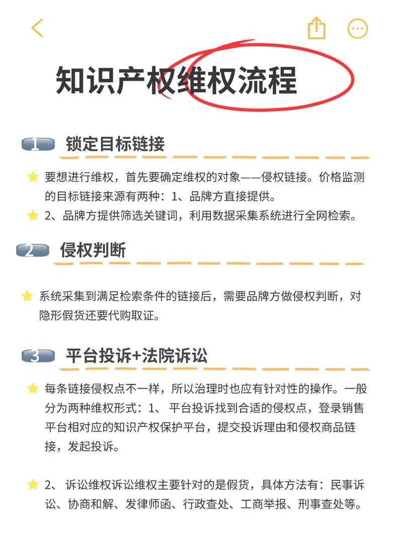 知识产权维权步骤流程图